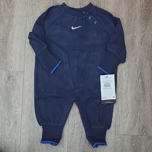 Nike Baby Cable Knit Coverall Midnight Navy Size 9m